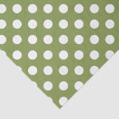 Witte haarvlekken op olijfgroen tissuepapier (Detail)