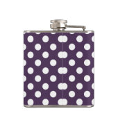 Witte haarvlekken op paarse pruimen heupfles (Achterkant)