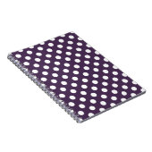 Witte haarvlekken op paarse pruimen notitieboek (Rechterzijde)