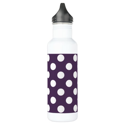 Witte haarvlekken op paarse pruimen waterfles  (Links)