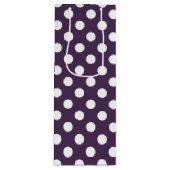 Witte haarvlekken op paarse pruimen wijn cadeautas (Voorkant)