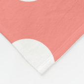 Witte haarvlekken op perziken fleece deken (Hoek)