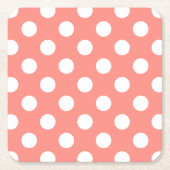 Witte haarvlekken op perziken kartonnen onderzetters (Voorkant)