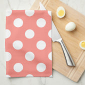 Witte haarvlekken op perziken theedoek (Quarter Fold)