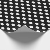 Witte haarvlekken op zwart cadeaupapier (Hoek)