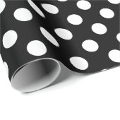 Witte haarvlekken op zwart cadeaupapier (Rol Hoek)
