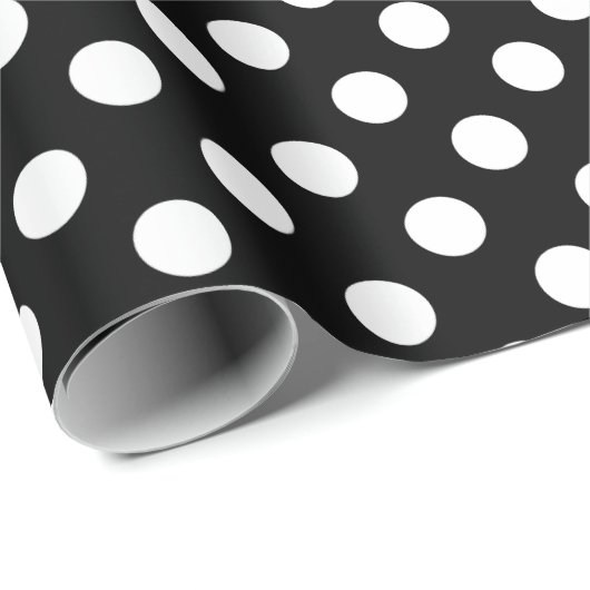 Witte haarvlekken op zwart cadeaupapier (Rol Hoek)