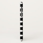 Witte haarvlekken op zwart Case-Mate iPhone case (Achterkant/links)