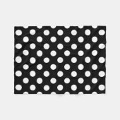 Witte haarvlekken op zwart fleece deken (Voorkant (Horizontaal))