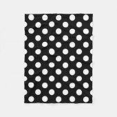 Witte haarvlekken op zwart fleece deken (Voorkant)