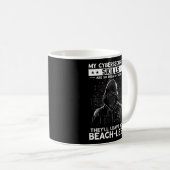 Witte hacker voor cyber krijger en ethische hacker koffiemok (Voorkant rechts)