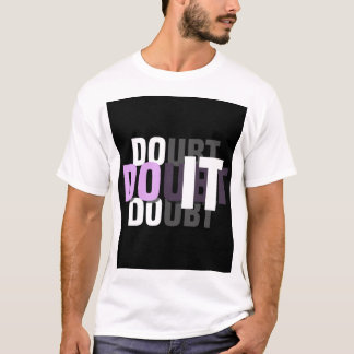 Witte half mouw “TWijfel” grafische t-shirt. T-shirt