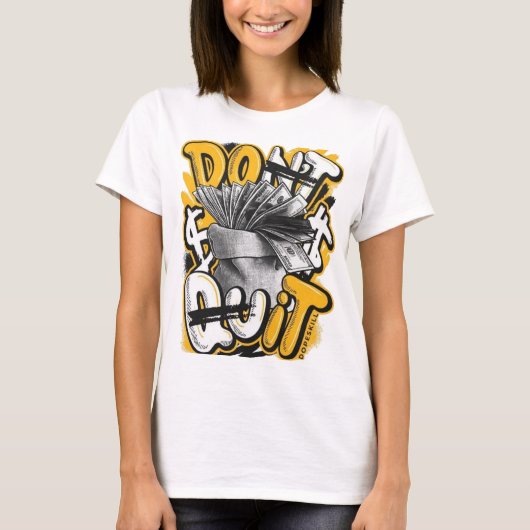 Witte halflange mouwen dames T-shirt (Voorkant)