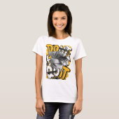 Witte halflange mouwen dames T-shirt (Voorkant volledig)