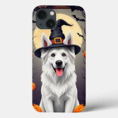 Witte Halloween Hond Case-Mate iPhone Case (Achterkant)