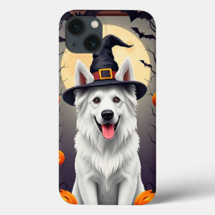 Witte Halloween Hond Case-Mate iPhone Case