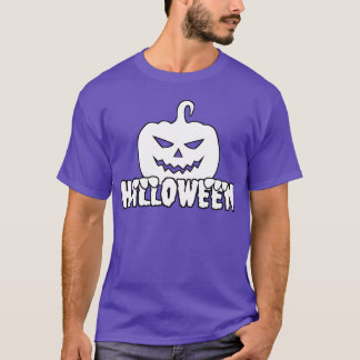 Witte Halloween retro T-shirt