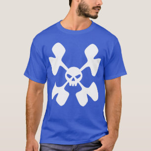 Witte Halloween Skelet Silhouet Punk Rock Goth T-shirt
