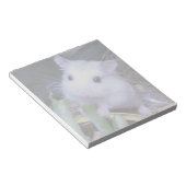 Witte hamster notitieblok (Schuin)