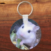 Witte hamster sleutelhanger (Voorkant)