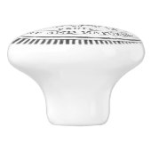 Witte  Hand-Drawn Handgemaakte Zeep Badkamer Keramische Knop (Zijkant)