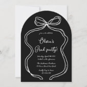 Witte Hand Getrokken Boog Foto Boog Afstudeerfeest Kaart (Voorkant)