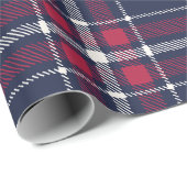 Witte hand van rode romp cadeaupapier (Rol Hoek)