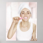 witte handdoek, schoonheid, schoon, vers, badkamer poster (Voorkant)