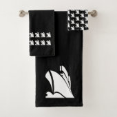 Witte handdoekset voor jacht bad handdoek (Insitu)