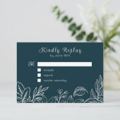 Witte handgeschreven bladeren informatiekaartje (Staand voorkant)