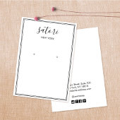 Witte handgeschreven grens voor handmatige handtek visitekaartje