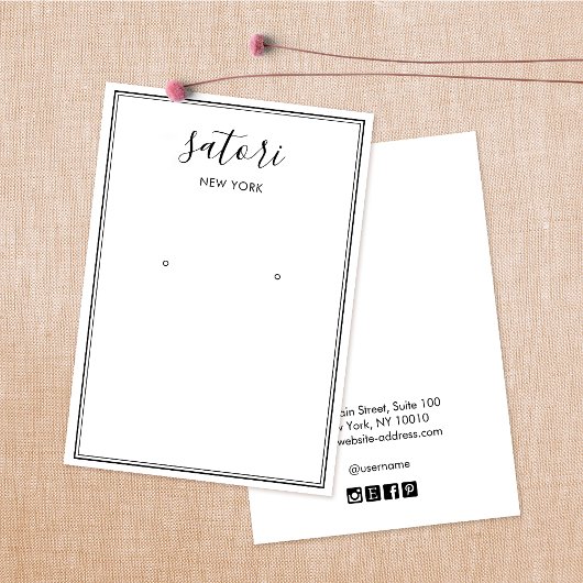 Witte handgeschreven grens voor handmatige handtek visitekaartje