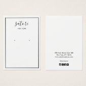 Witte handgeschreven grens voor handmatige handtek visitekaartje (Voorkant /achterkant)