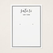 Witte handgeschreven grens voor handmatige handtek visitekaartje (Voorkant)