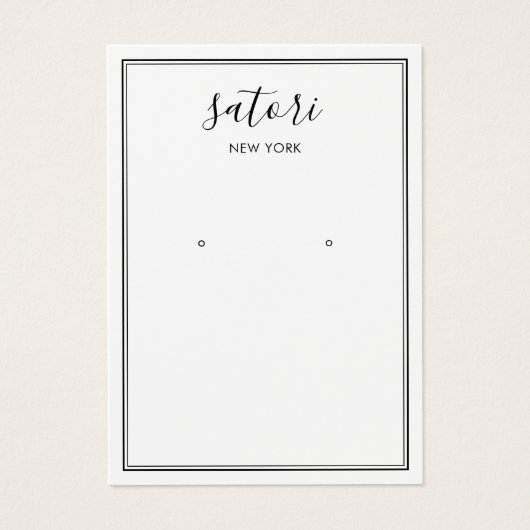 Witte handgeschreven grens voor handmatige handtek visitekaartje (Voorkant)