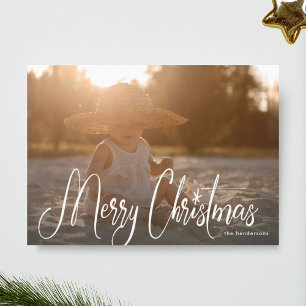 Witte handgeschreven Kerstkaart