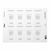 Witte handgeschreven uitziende zeep label (Full Sheet)