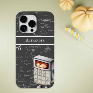 Witte handgeschreven wiskundige formules rekenmach iPhone 14 pro max hoesje
