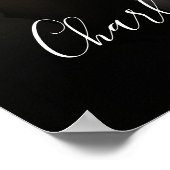 Witte handtekening script foto trouw welkom bord poster (Hoek)