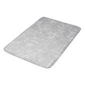 Witte handtekeningen op Light Grey Personalized Badmat (Gekanteld)