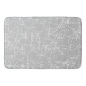 Witte handtekeningen op Light Grey Personalized Badmat (Voorkant)
