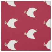 Witte hanen op rode achtergrond stof (Swatch)