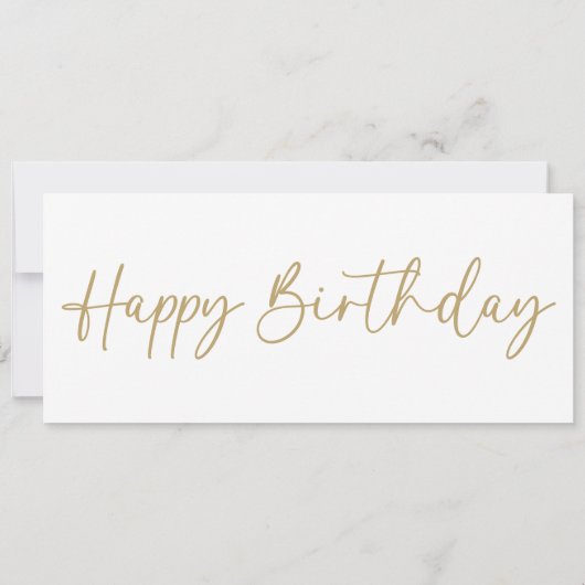 Witte Happy Birthday Cadeaubon Kaart (Achterkant)