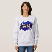Witte Happy New Year Holiday Sweatshirt (Voorkant volledig)