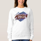 Witte Happy New Year Holiday Sweatshirt (Voorkant)