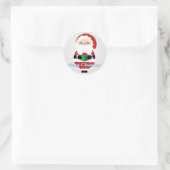 Witte Happy Santa Stickers (Tas)