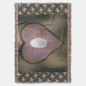 Witte haren, quilt-stijl, roodgrijze winterkleuren deken (Voorkant Verticaal)