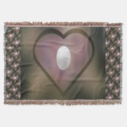 Witte haren, quilt-stijl, roodgrijze winterkleuren deken (Voorkant)