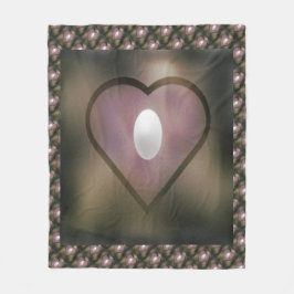 Witte haren, quilt-stijl, roodgrijze winterkleuren fleece deken