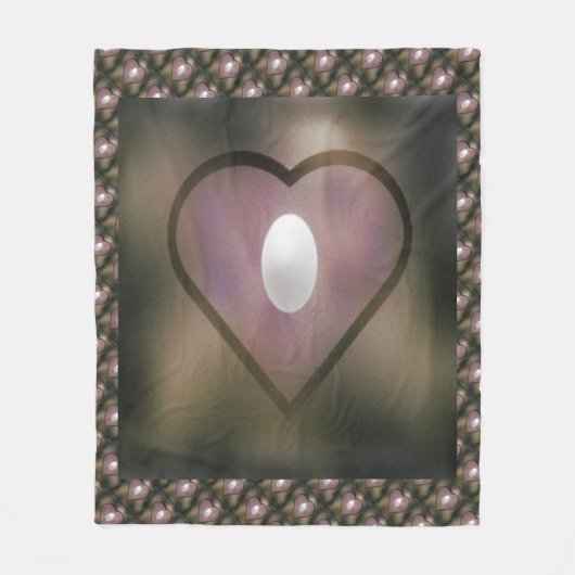 Witte haren, quilt-stijl, roodgrijze winterkleuren fleece deken (Voorkant)